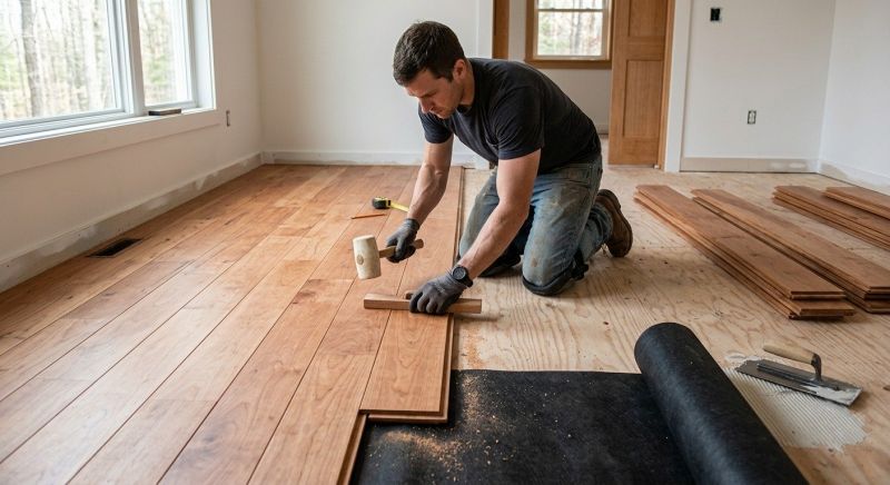 Cherry Floor Installation in Vero Beach, FL