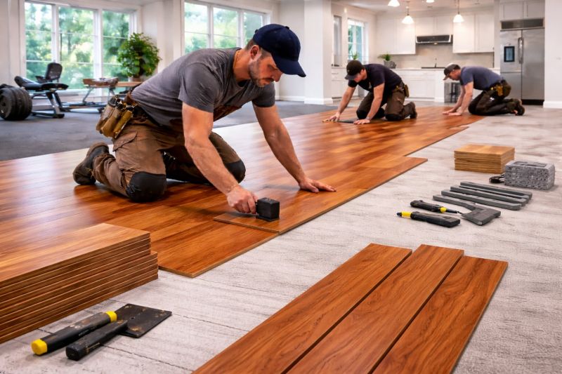 Cherry Floor Installation in Sebastian, FL