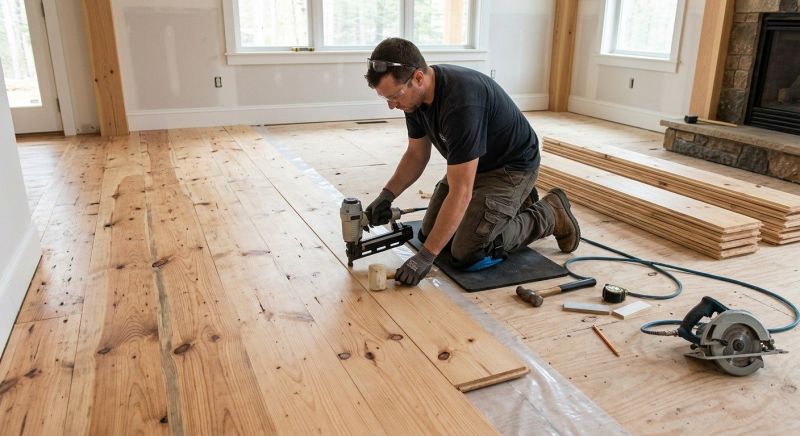 Pine Floor Installation in Vero Beach, FL