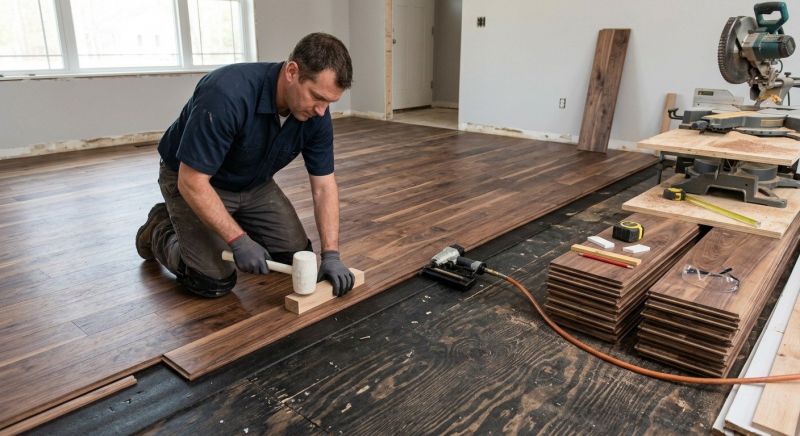 Walnut Flooring Installation in Vero Beach, FL